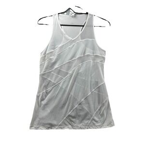 Lululemon Women's Running Sculp Tank Top‎ Size 4 White Sleeveless Mesh